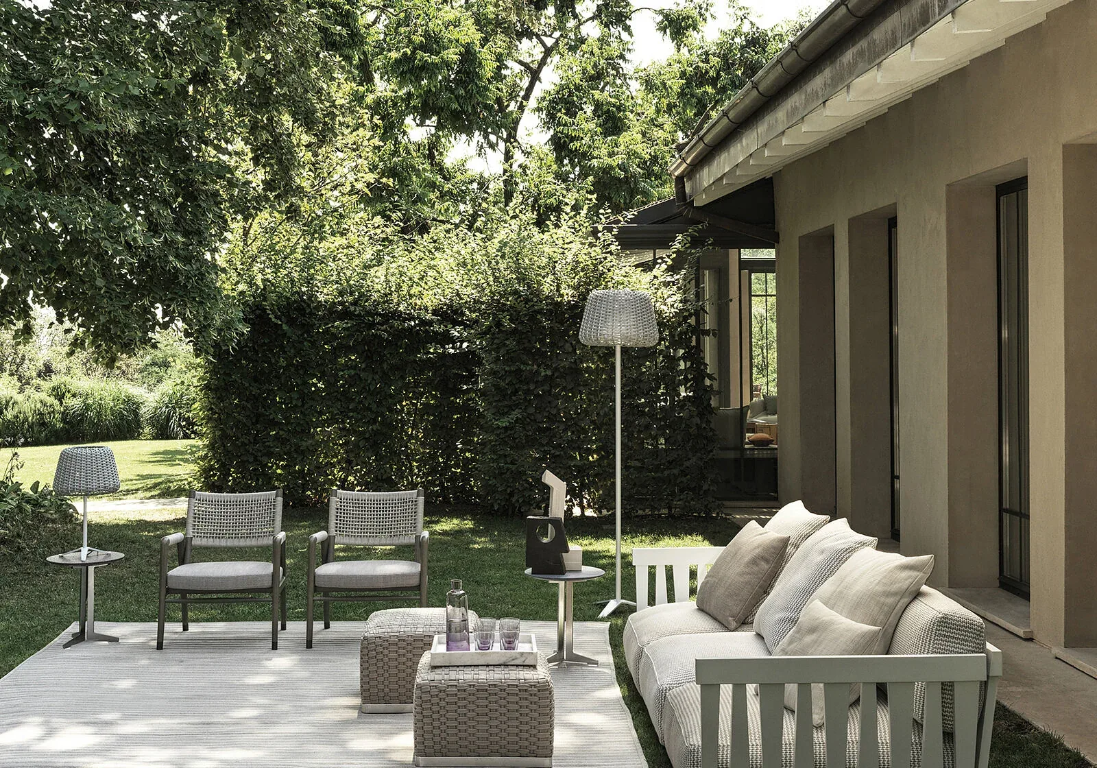 Flexform Dakota Rug Collection outdoor piece, photographed for the factory catalogue