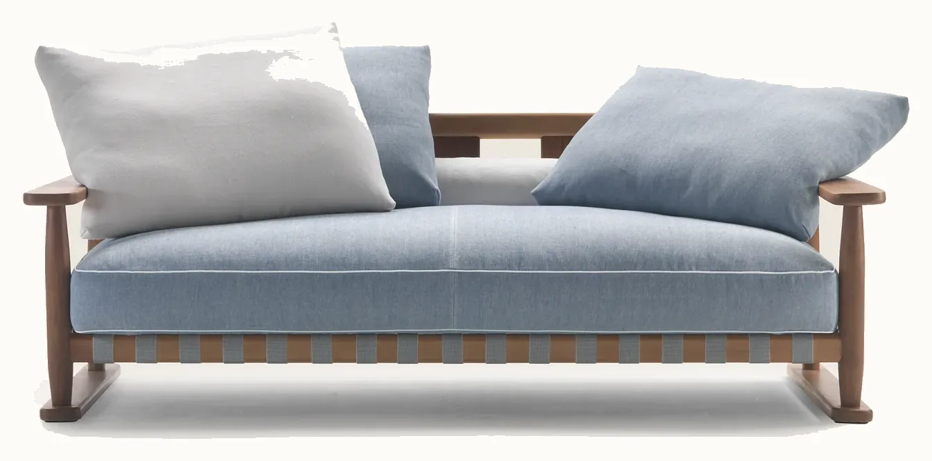 Flexform Meriggio outdoor sofa, photographed for the factory catalogue