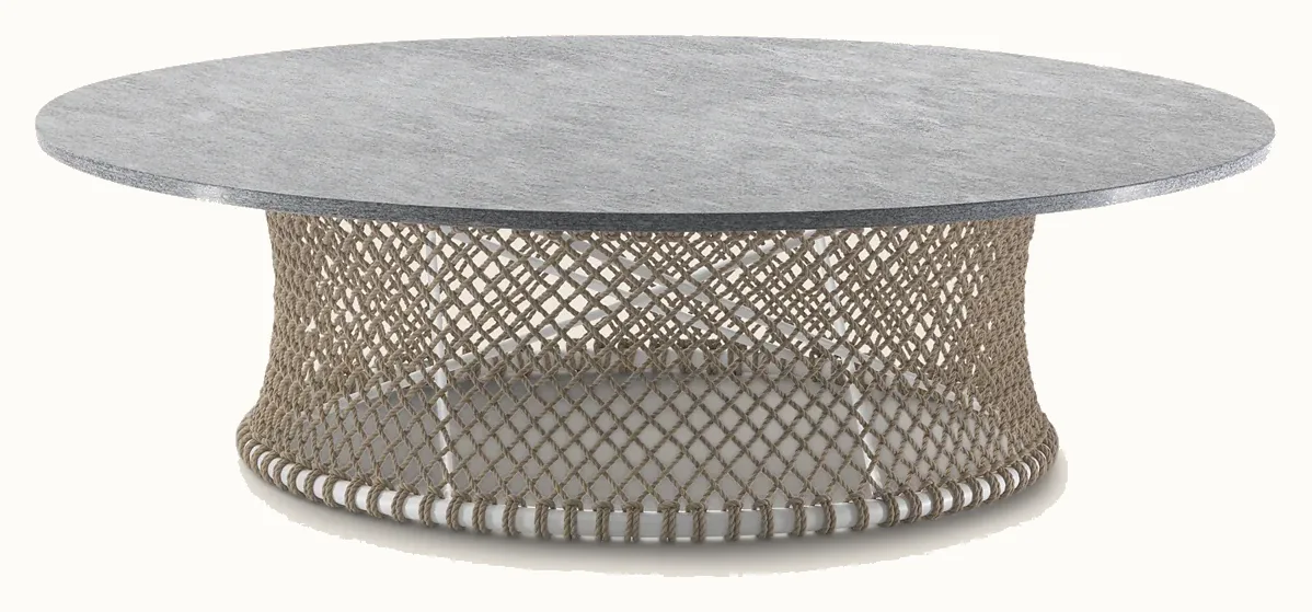Flexform Oasis outdoor coffee table, photographed for the factory catalogue