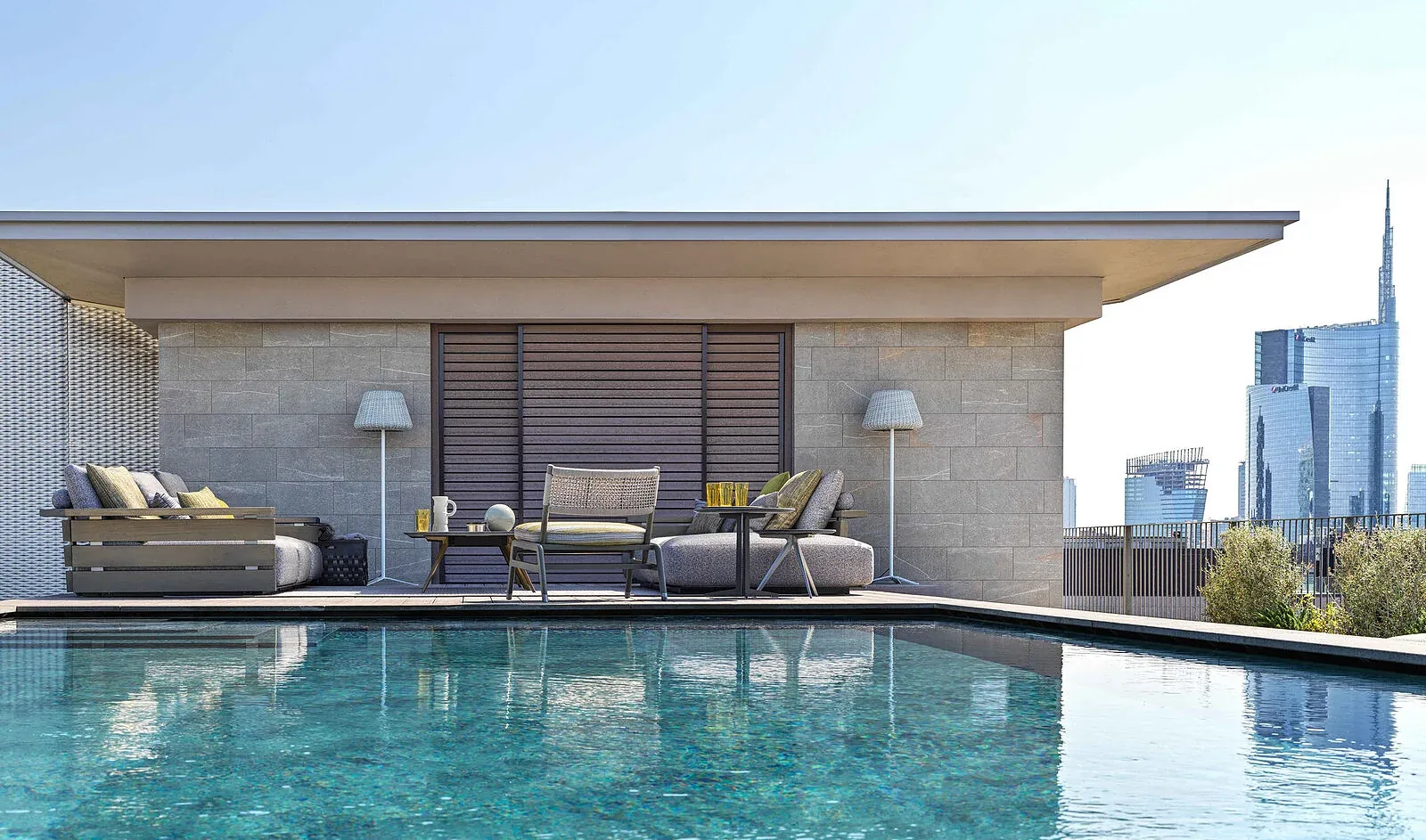 Flexform Ontario outdoor sofa, photographed for the factory catalogue